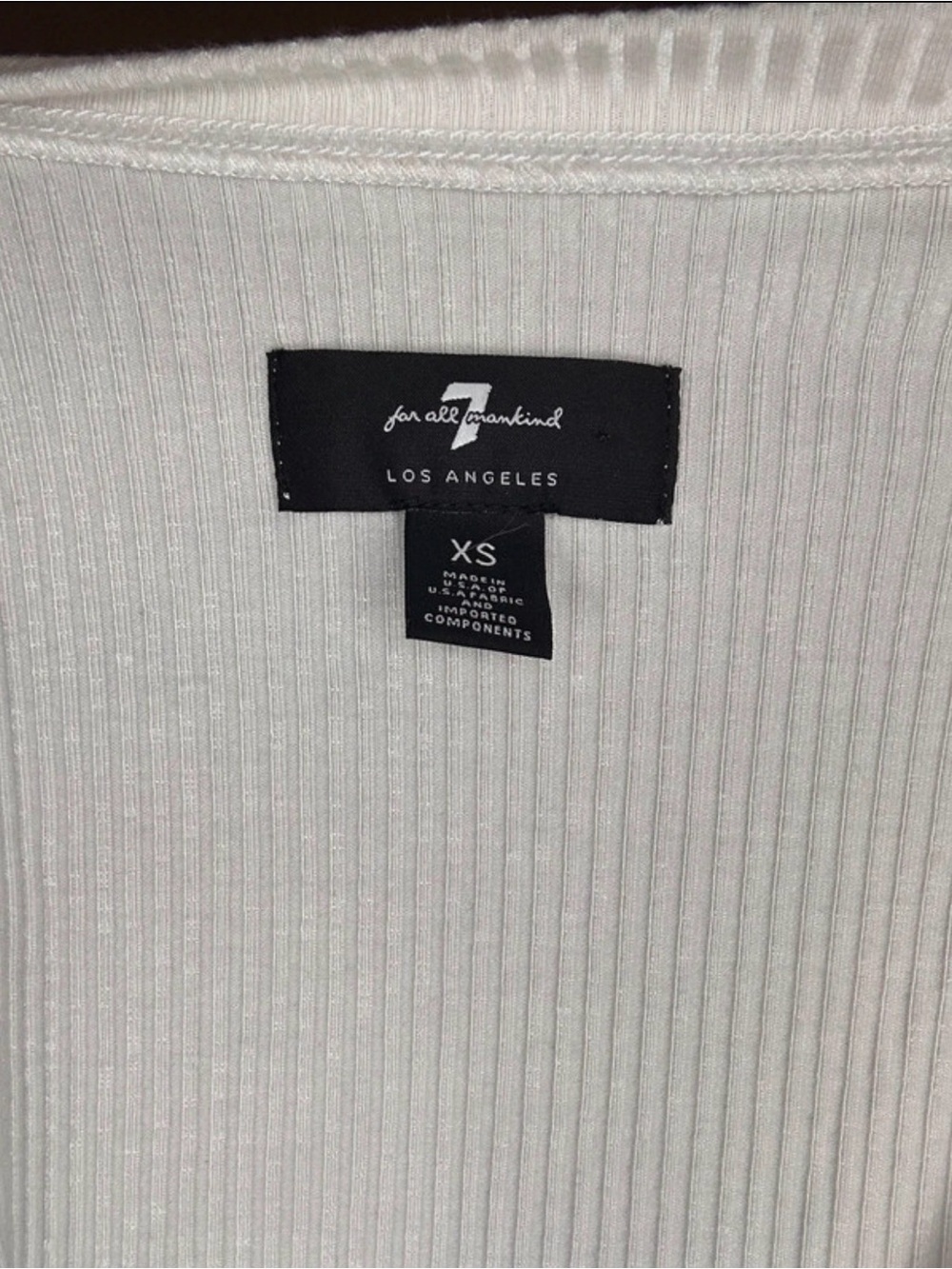 7 For All Mankind White t shirt- XS
